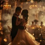 Couple dancing at a wedding