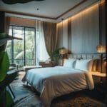 Upscale hotel room